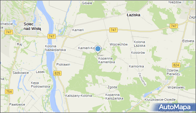 mapa Kopanina Kamieńska, Kopanina Kamieńska na mapie Targeo